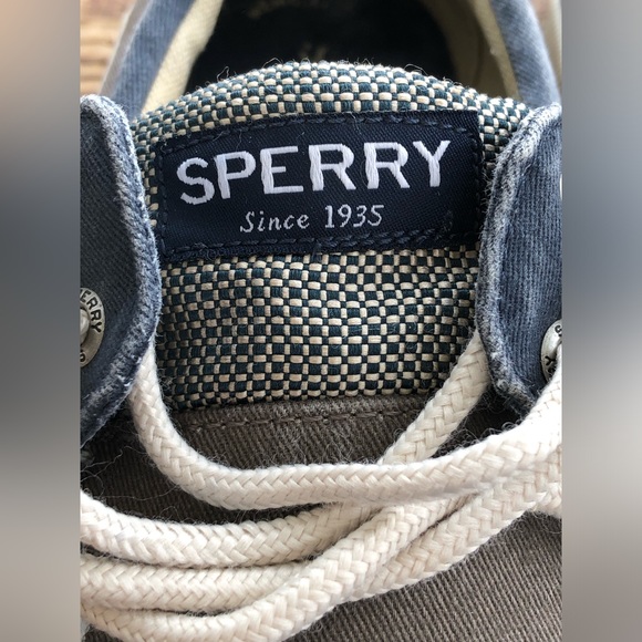 Men’s Sperry Top Sider Boat Shoes Two-Tone Gray Blue 9M - Picture 4 of 7